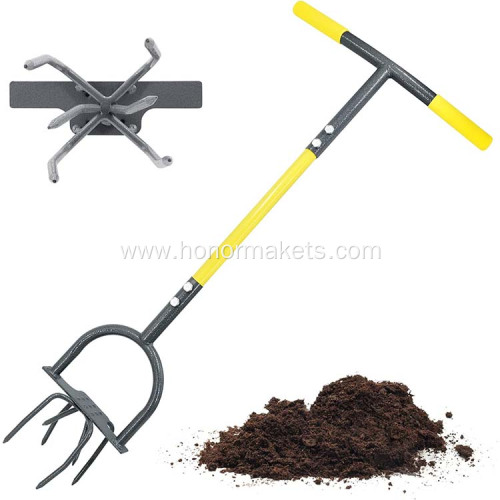 Multifunctional Long Handled Tiller Garden Claw Heavy Duty Garden Twist Tiller for Digging Loosening Weeding Manual Soil Tiller